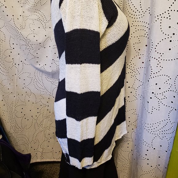 Sz Large 89th & Madison Navy/White Cardigan - Picture 2 of 4